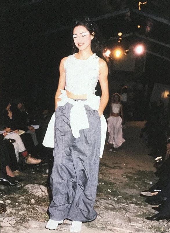 a minimalistic look from the margiela show