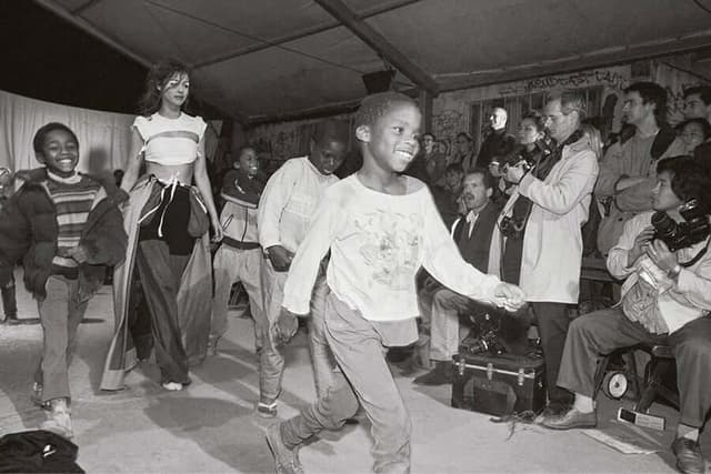 the shows setting - kids were playing on the runway