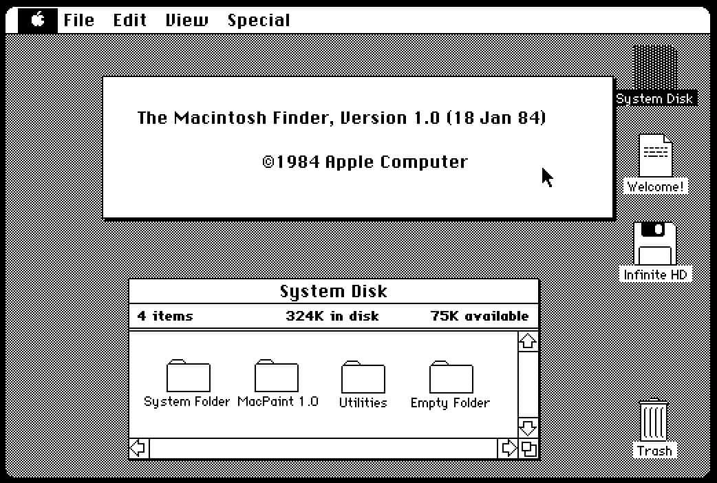 the first graphical user interface the macintosh served